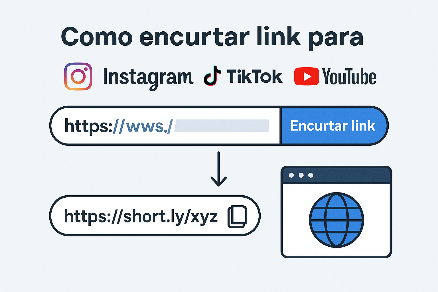 Como encurtar link para Instagram, TikTok, YouTube e Facebook